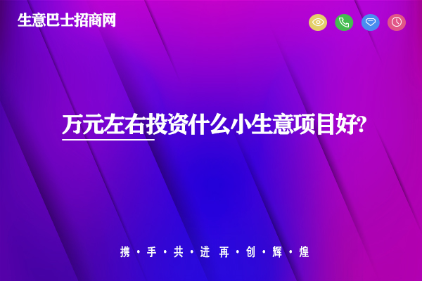 万元左右投资什么小生意项目好?