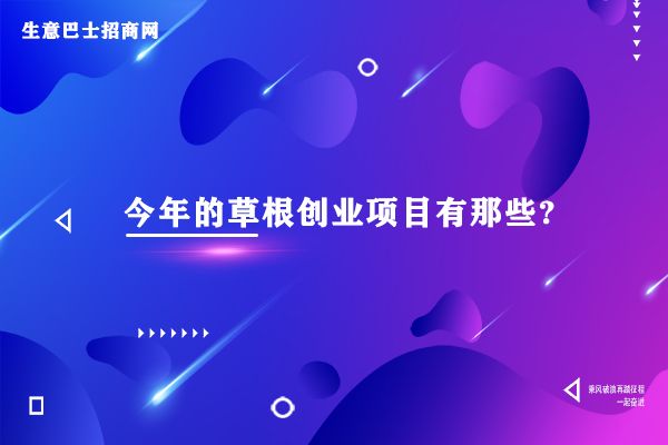 今年的草根创业项目有那些?5个特别适合草根创业的项目。